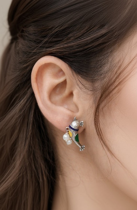 Ira Pakhi Charm Earrings - QUEENS JEWELS 