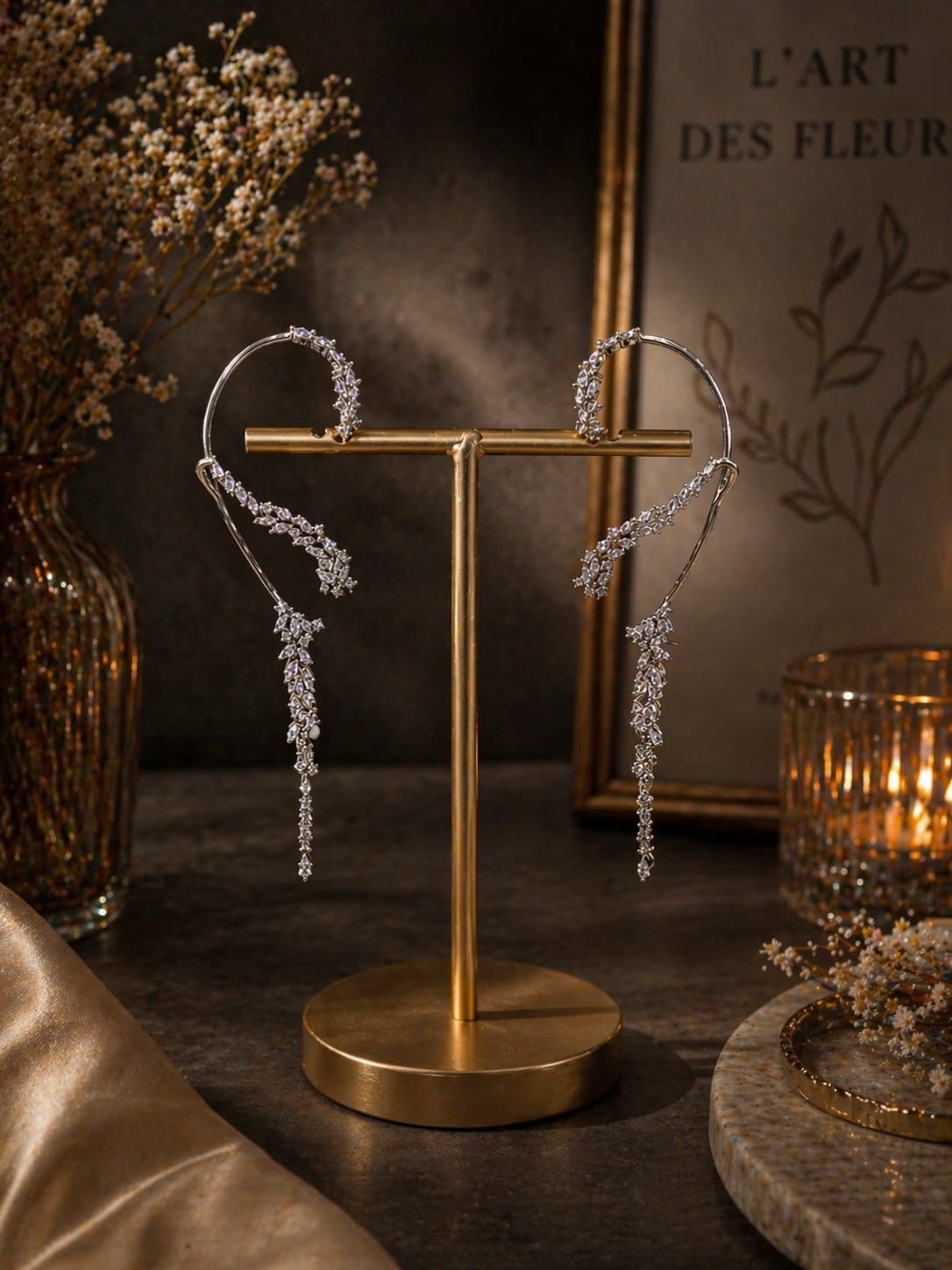 Aira Faux Diamond Ear Cuffs - QUEENS JEWELS 