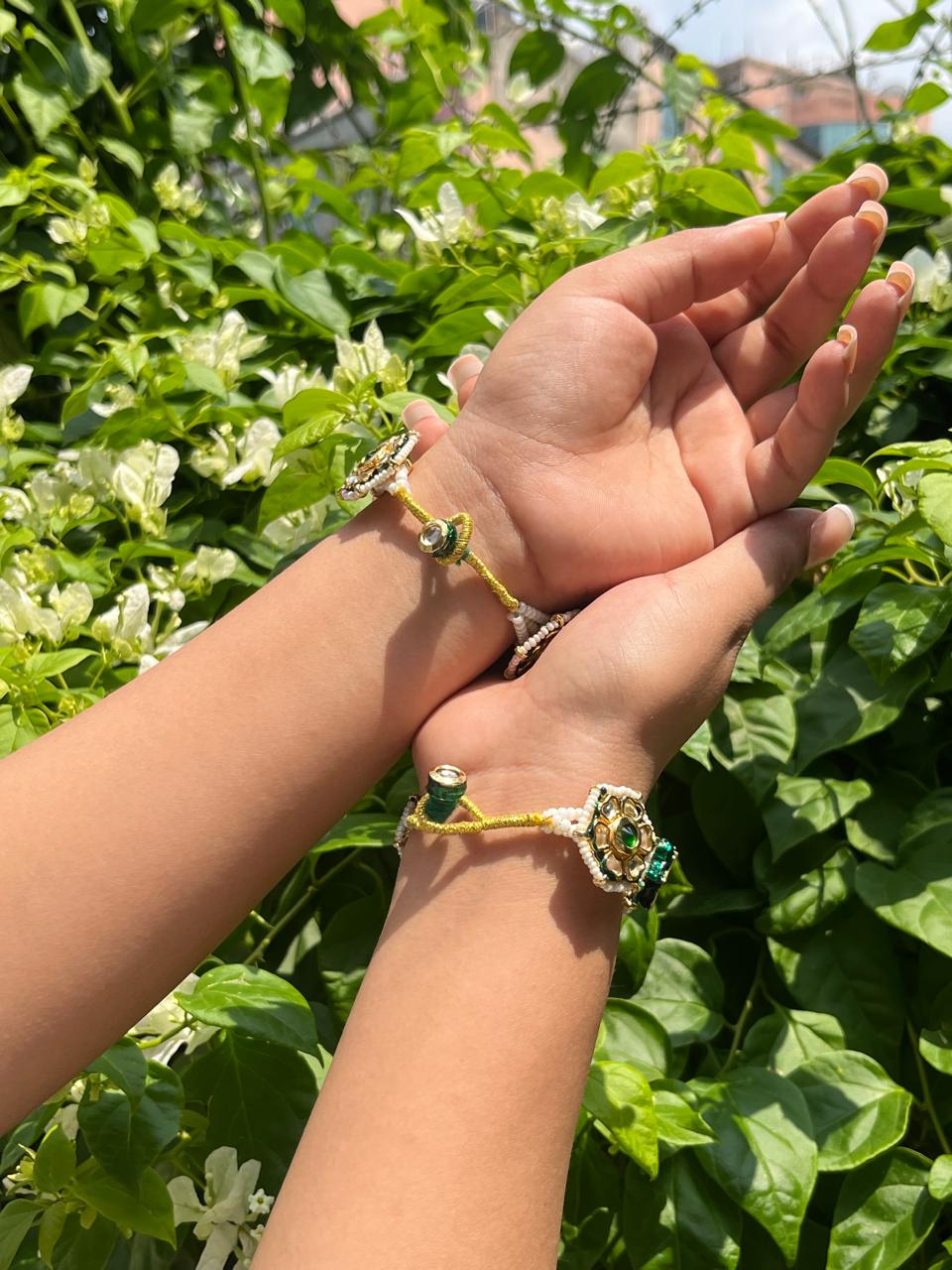 Orabella Floral Bracelet - Pair of 2 - QUEENS JEWELS 