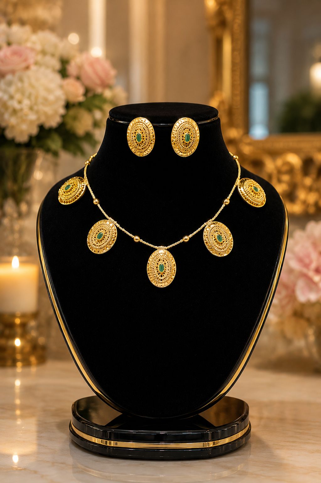 Royal Medallion Necklace Set