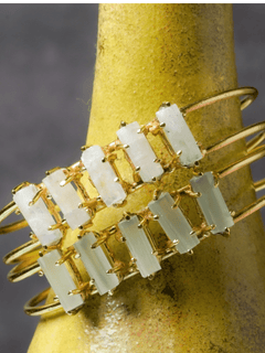 Moonstone Gold Plated Bracelet - QUEENS JEWELS