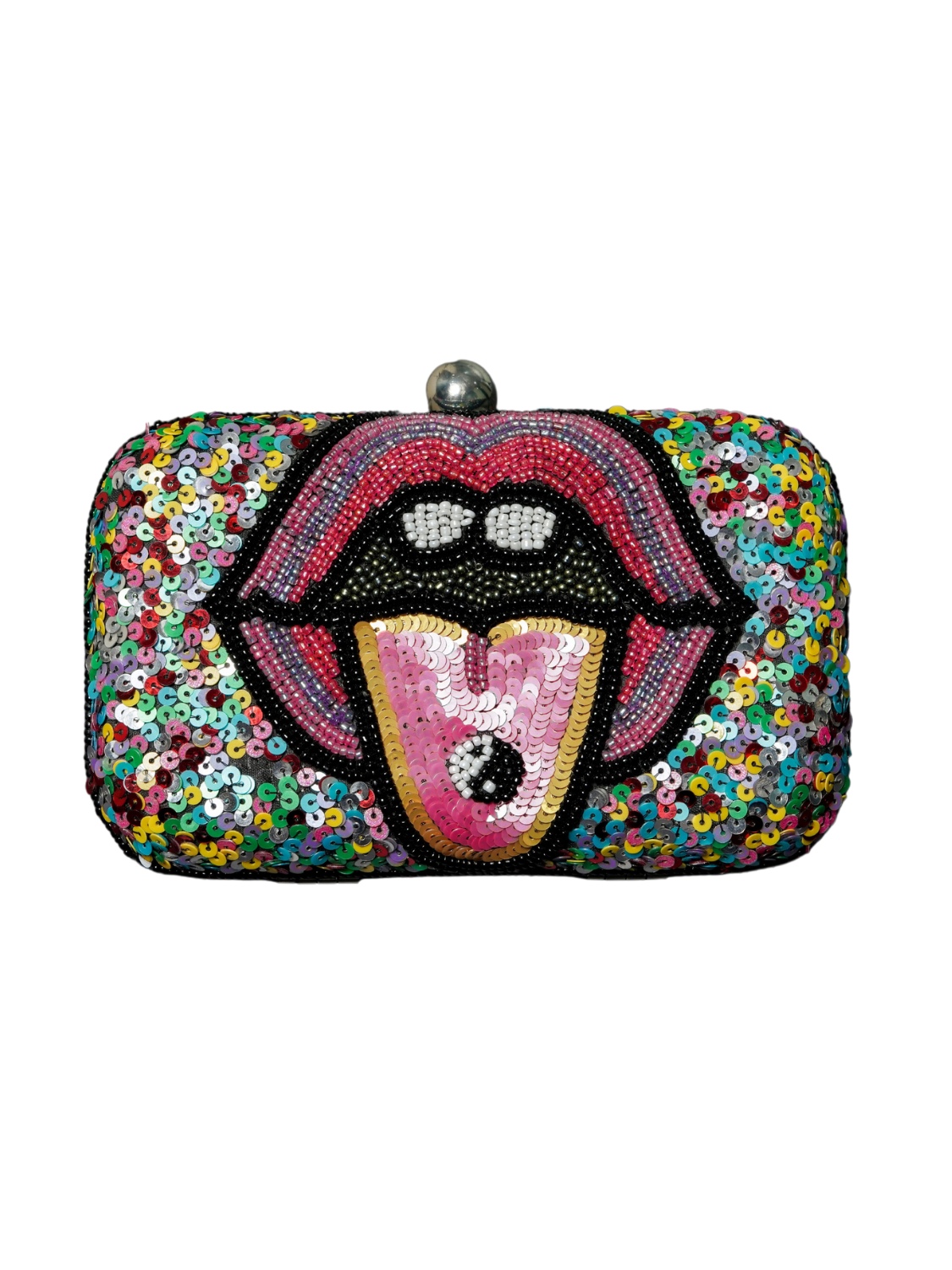 Multi Colour Pop Embellished Clutch - QUEENS JEWELS