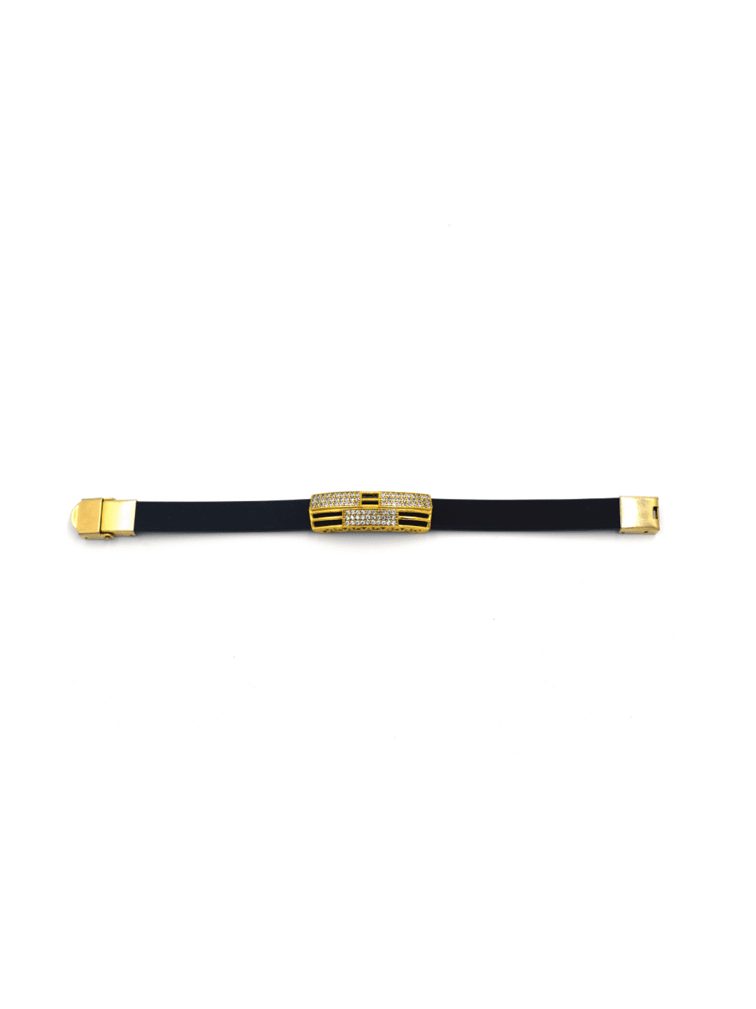 Flash Black & Gold Toned Bracelet - QUEENS JEWELS