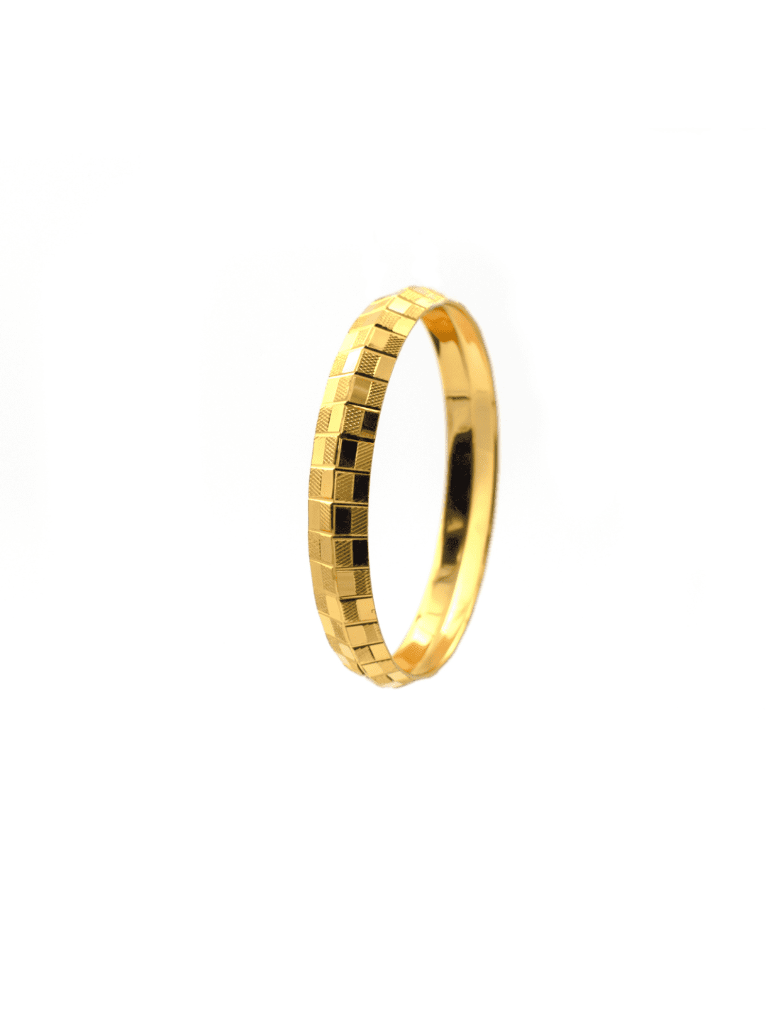 Gold Plated Block Look Alike Non- Openable Bracelet