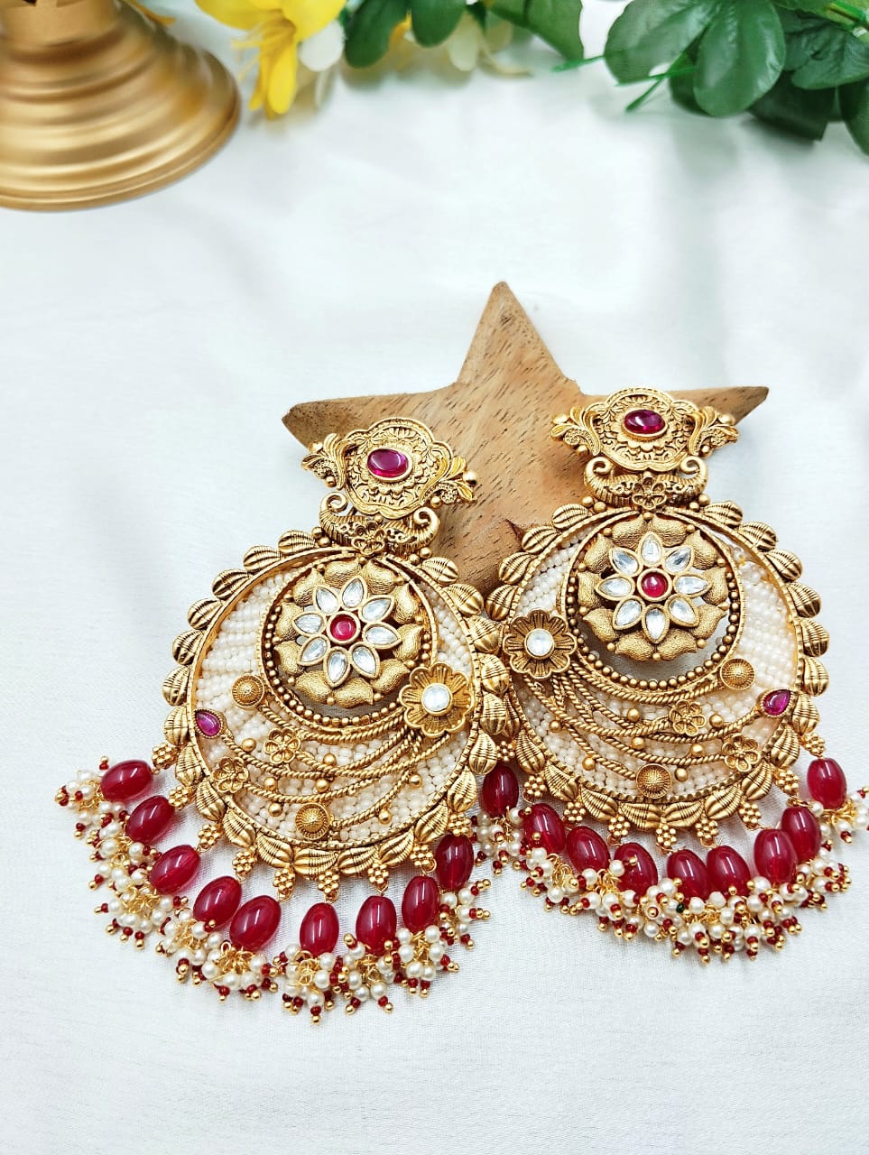 Women Antique Gold Plated Peacock Earring 200422 at Rs 335/pair in Mumbai